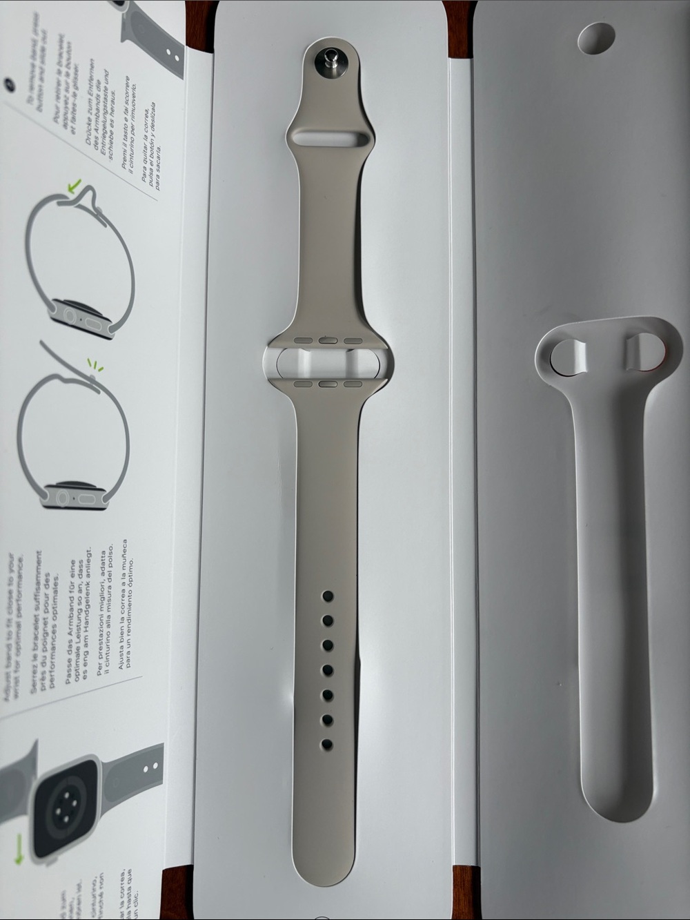 Apple Starlight Sport Band in Sandstone/Taupe